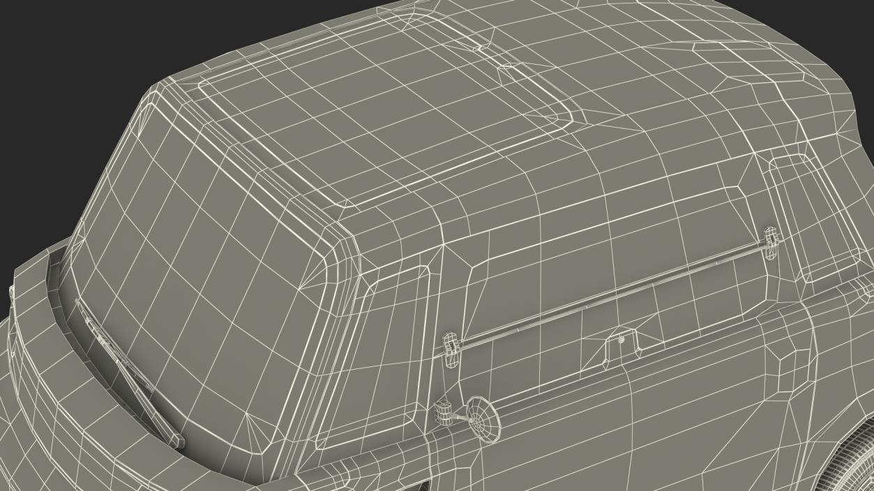 3D Citroen Ami Simple Interior Rigged for Maya model