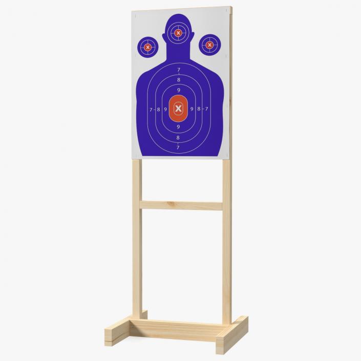 Blue Silhouette Shooting Targets 3D