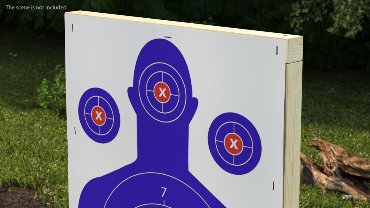 Blue Silhouette Shooting Targets 3D