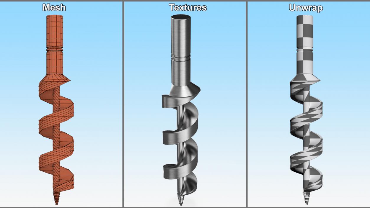 3D model Auger Drill Bit