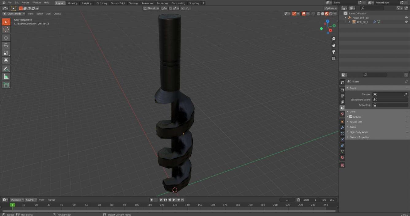 3D model Auger Drill Bit