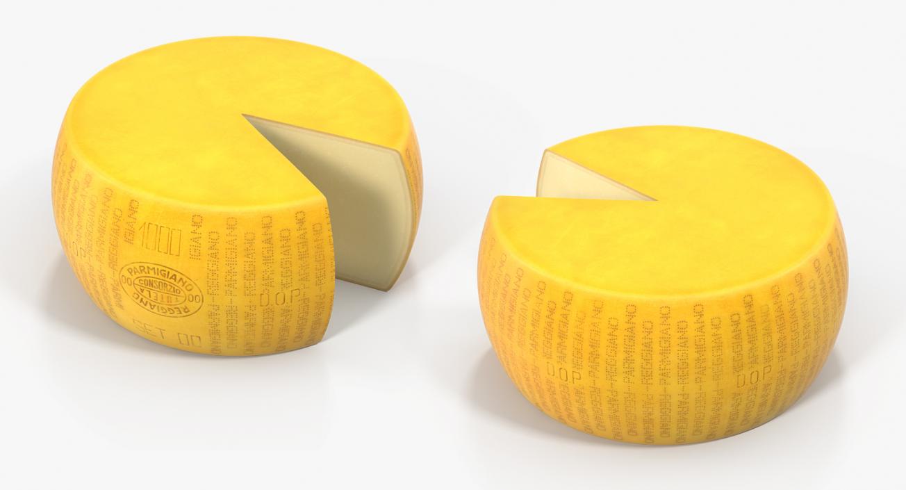 Wheel Of Cheese With Piece Cut Out 3D model