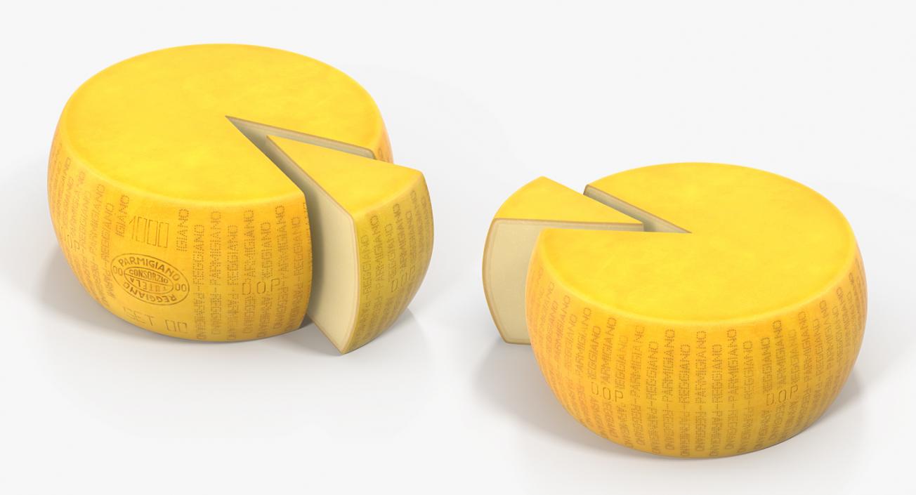 Wheel Of Cheese With Piece Cut Out 3D model