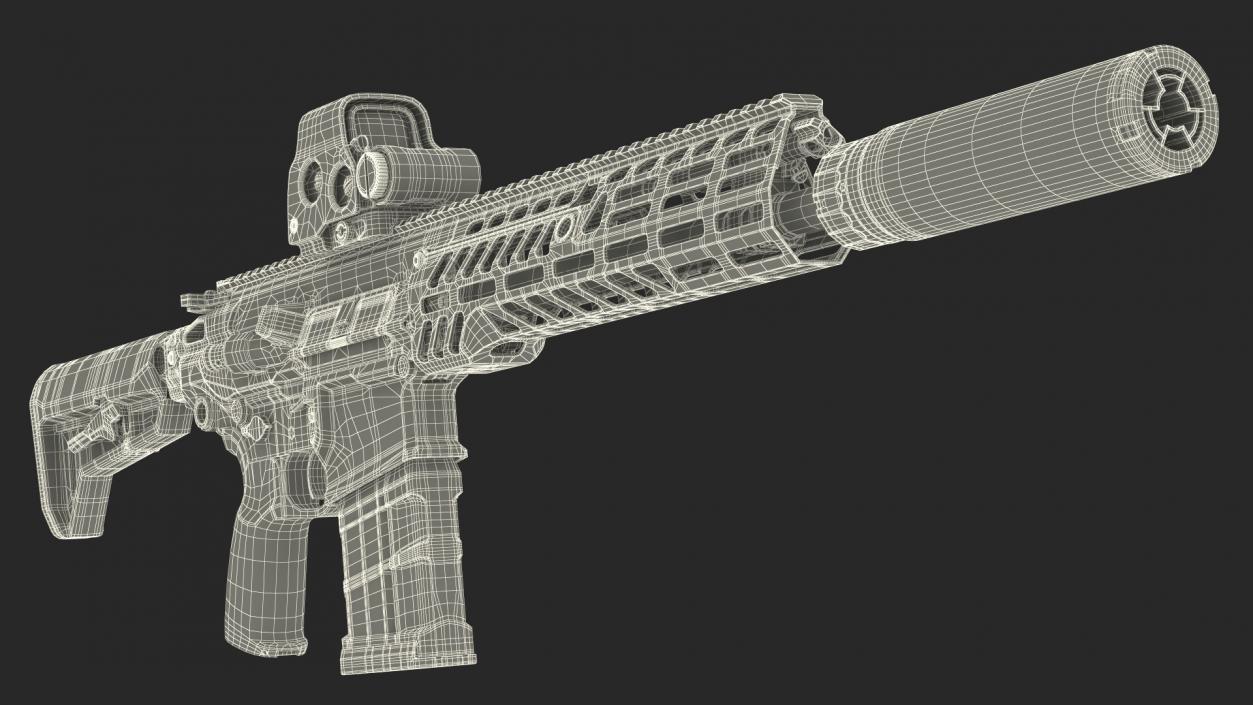 3D SIG XM7 Assault Rifle 2 model