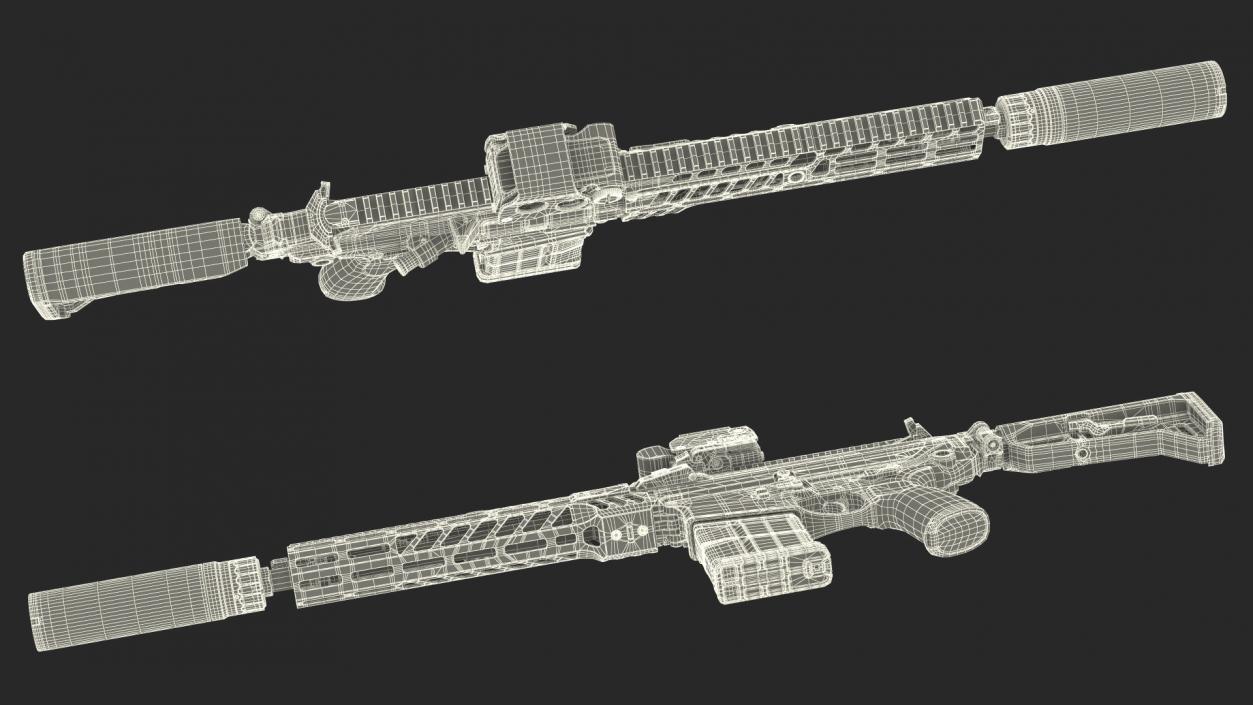 3D SIG XM7 Assault Rifle 2 model