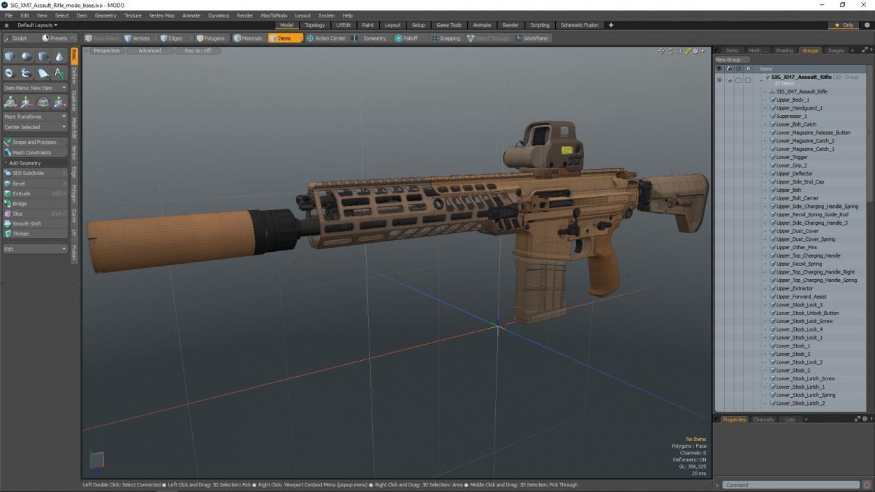 3D SIG XM7 Assault Rifle 2 model