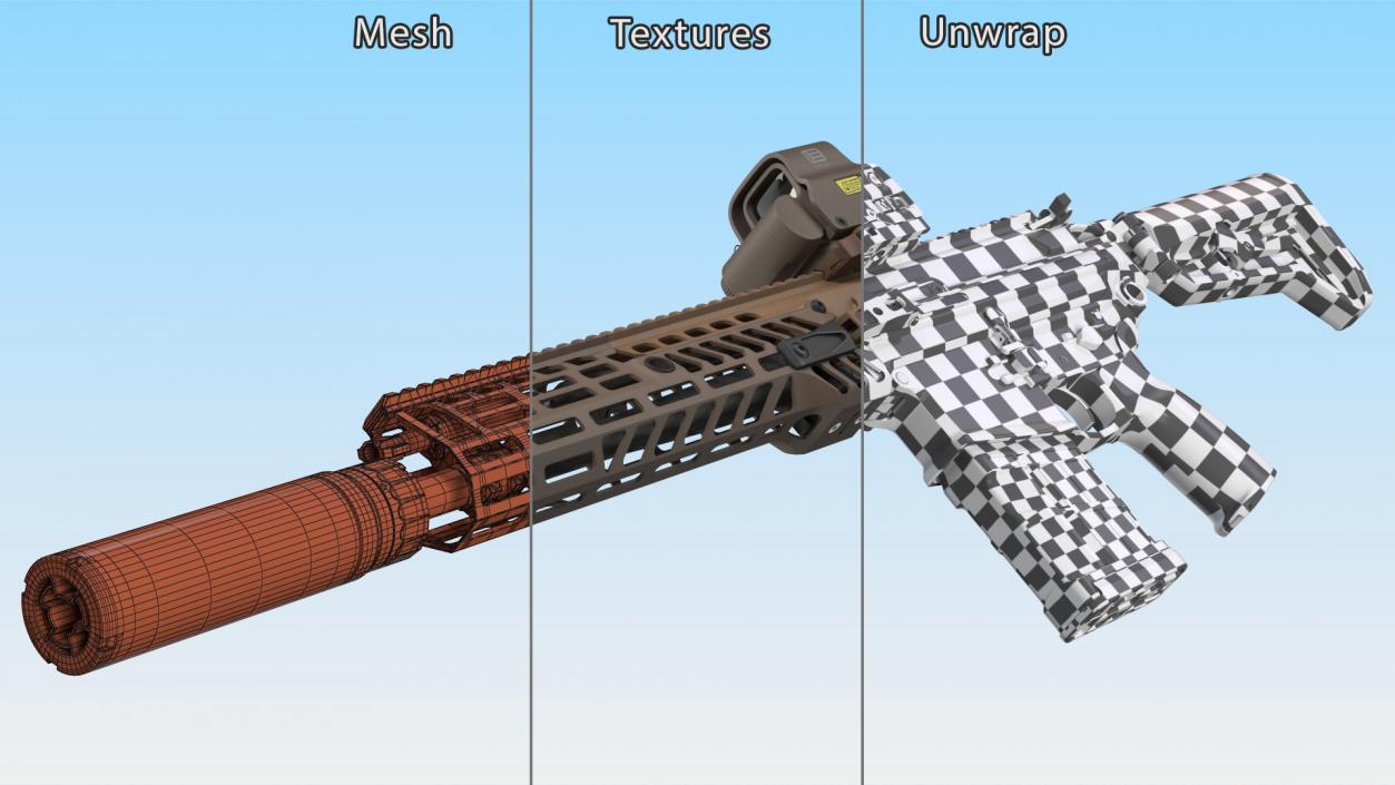 3D SIG XM7 Assault Rifle 2 model