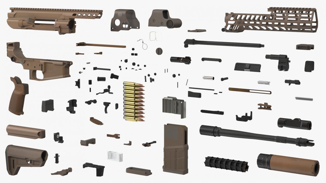 3D SIG XM7 Assault Rifle 2 model