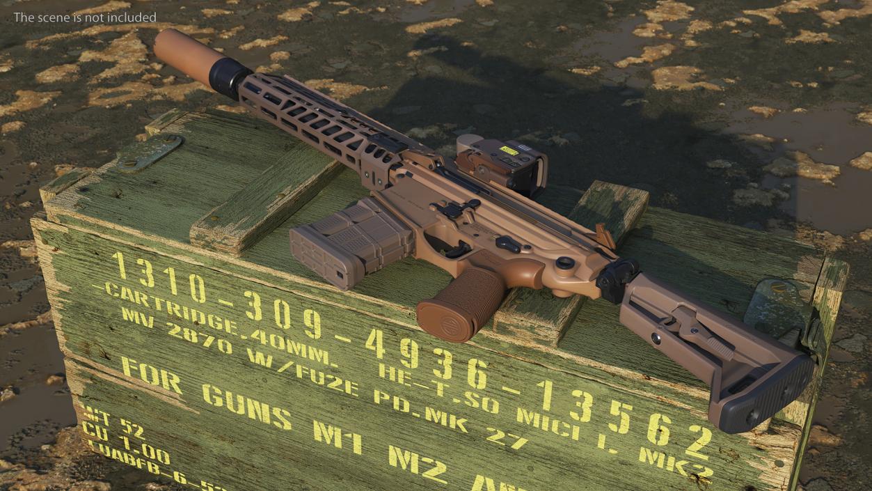 3D SIG XM7 Assault Rifle 2 model