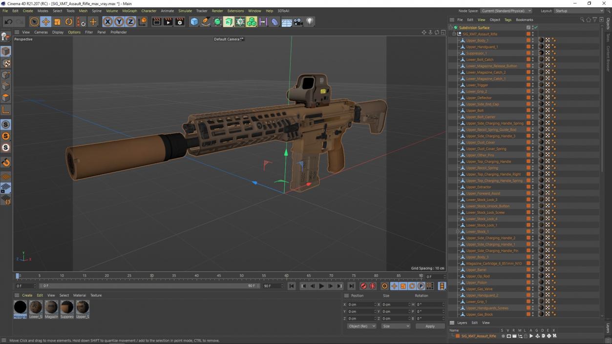 3D SIG XM7 Assault Rifle 2 model