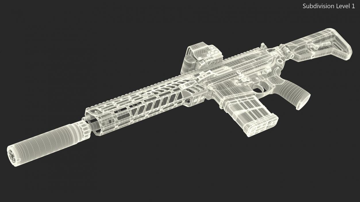 3D SIG XM7 Assault Rifle 2 model