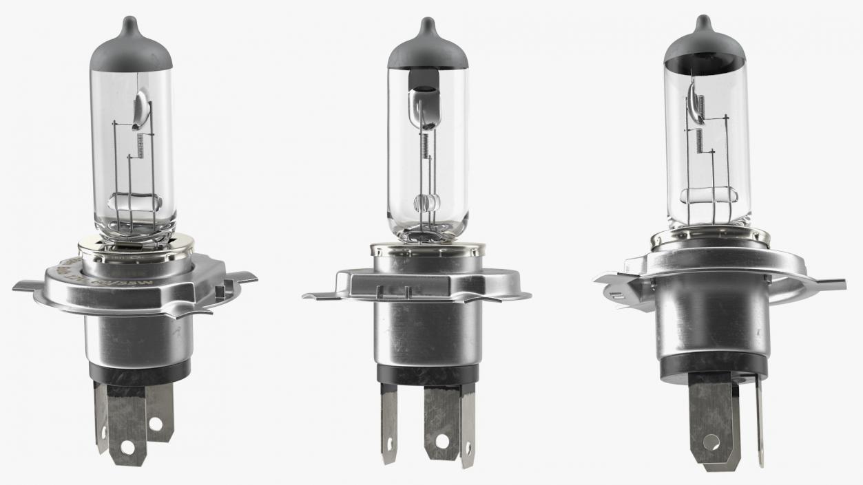 Automotive H4 Halogen Light Bulb 3D