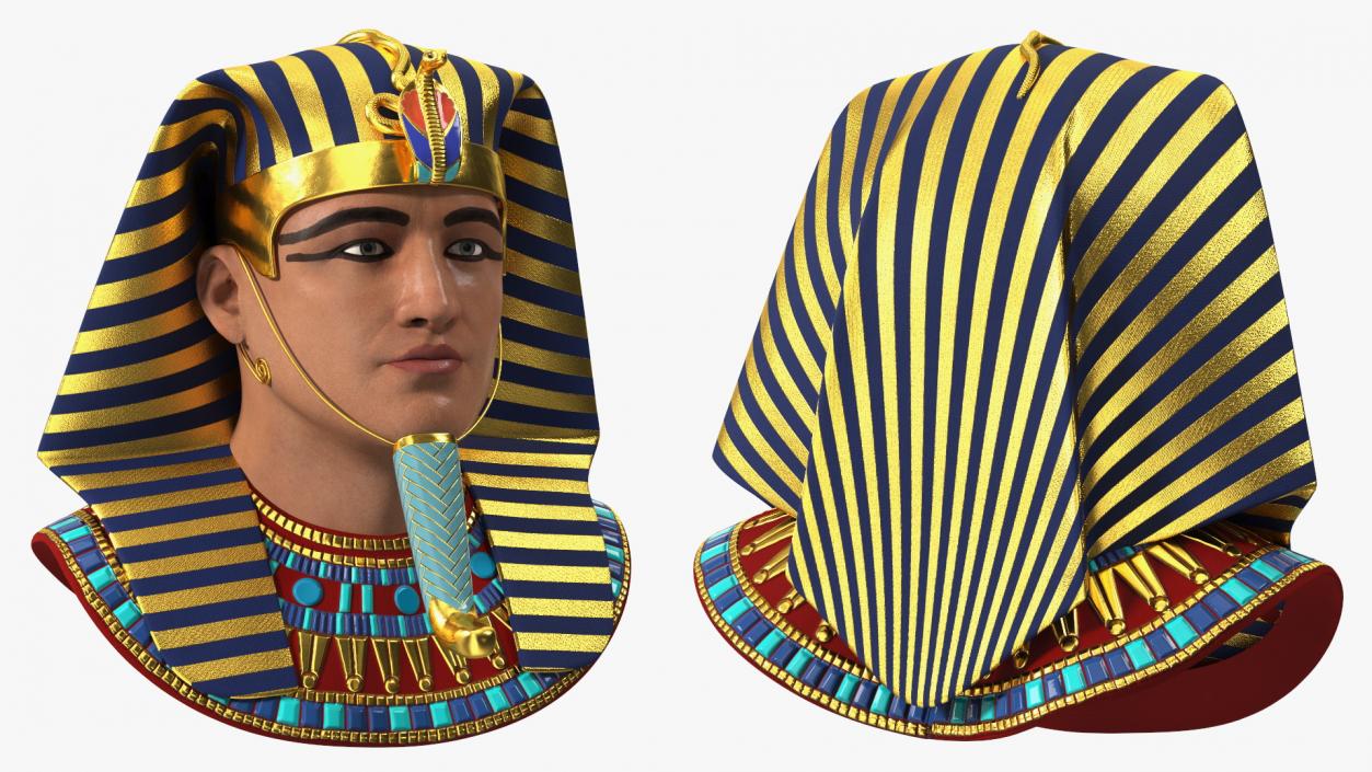 3D Pharaoh Heads Collection 2