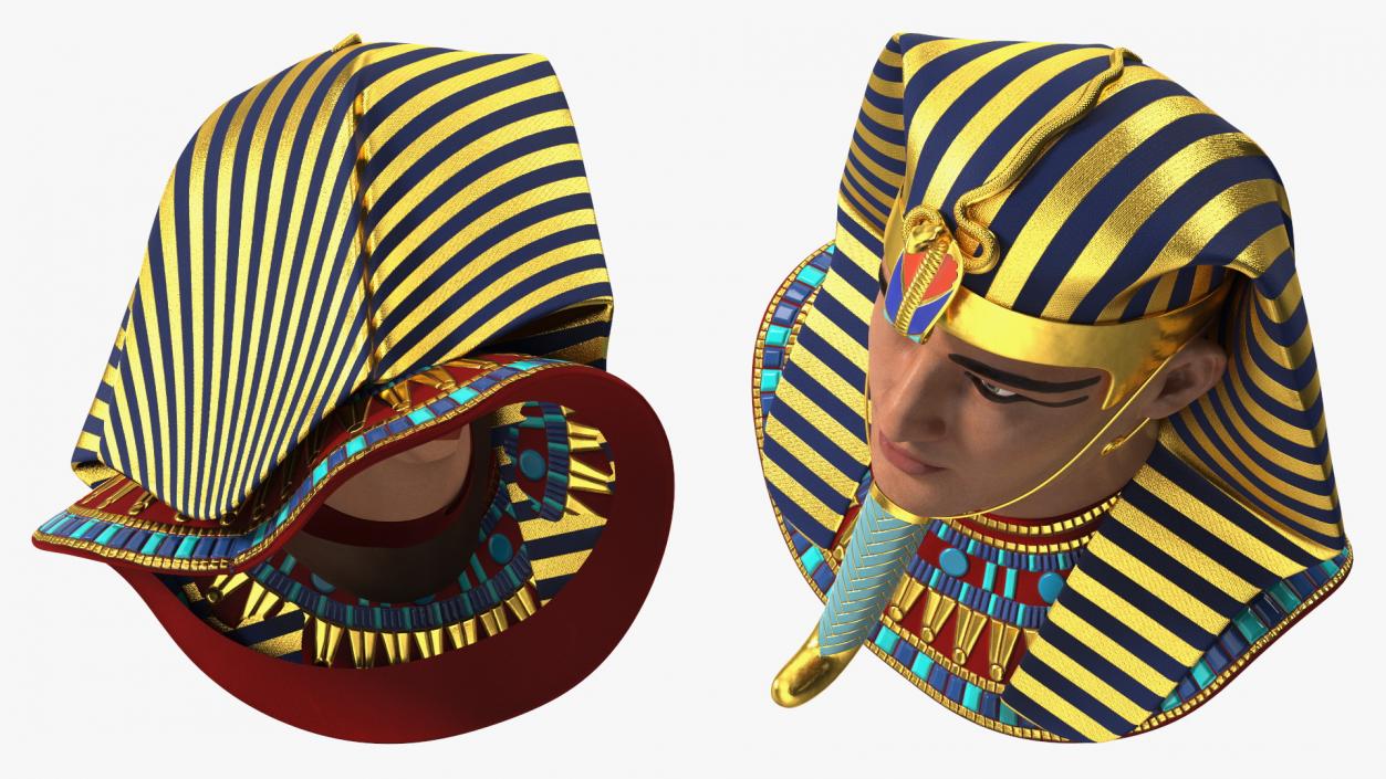 3D Pharaoh Heads Collection 2