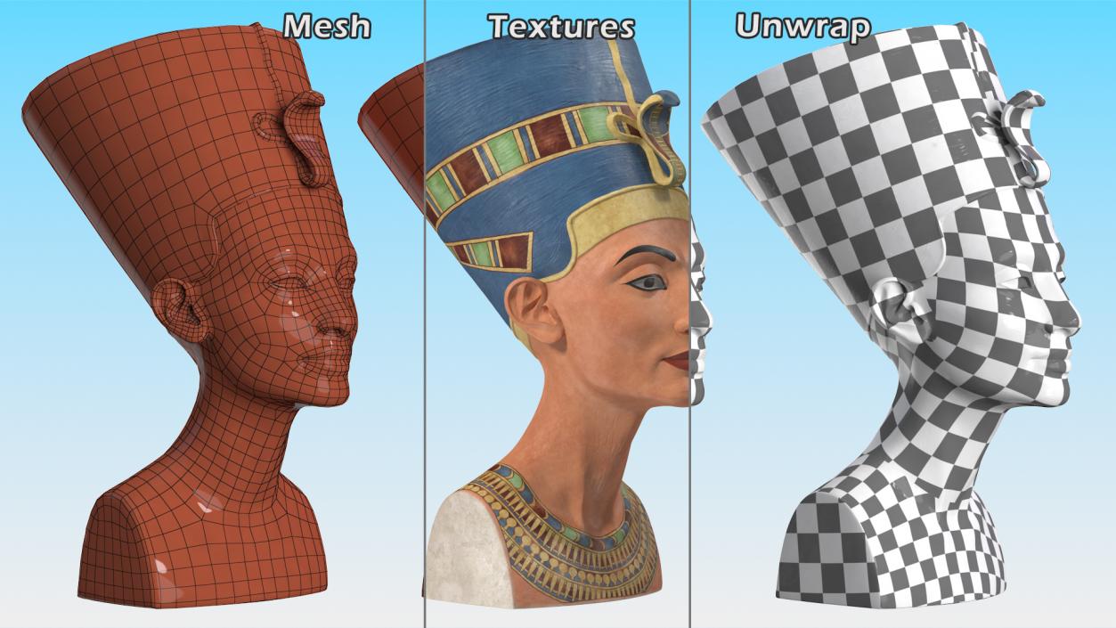 3D Pharaoh Heads Collection 2