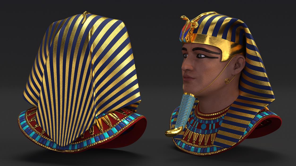 3D Pharaoh Heads Collection 2