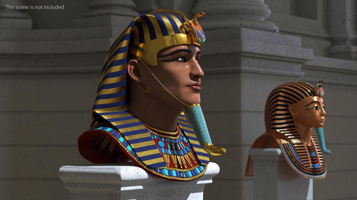 3D Pharaoh Heads Collection 2