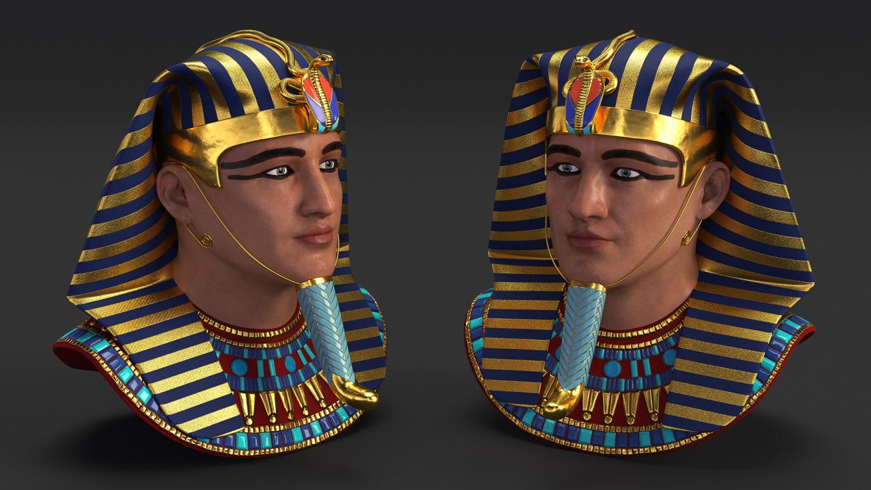 3D Pharaoh Heads Collection 2