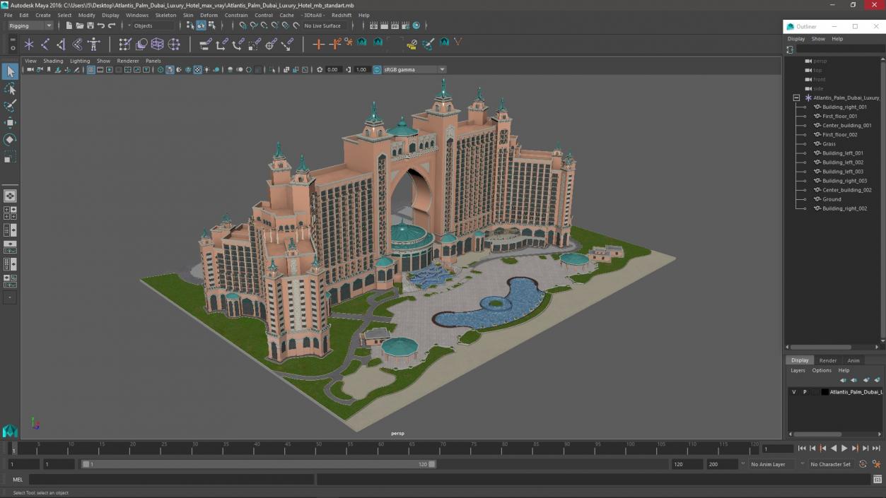 Atlantis Palm Dubai Luxury Hotel 3D