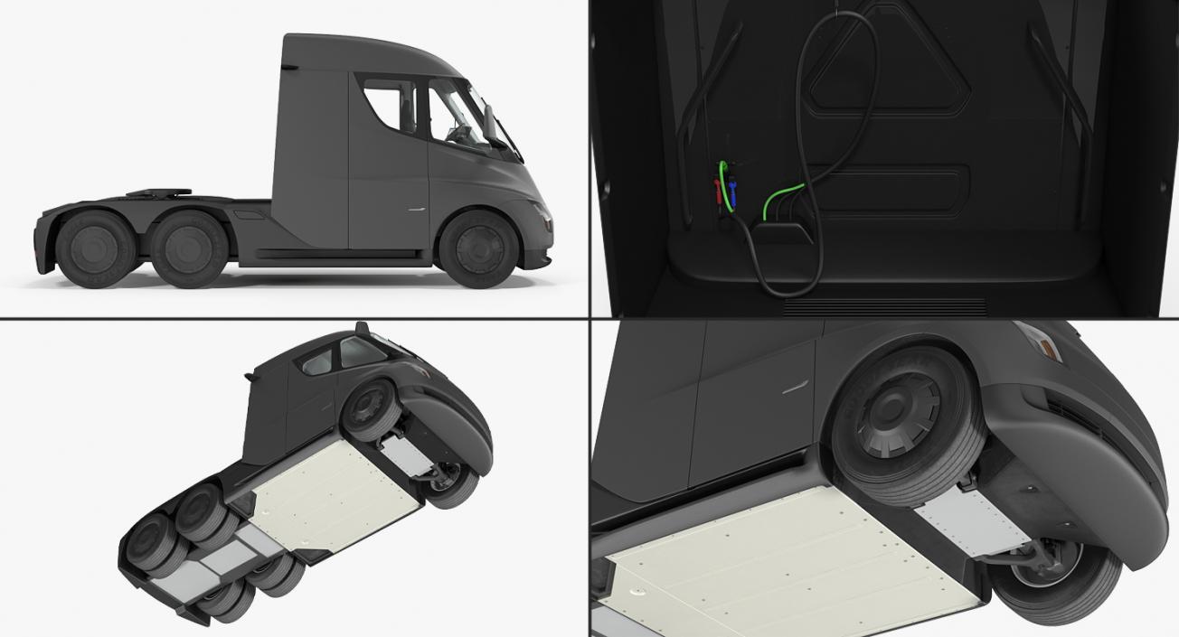 3D model Electric Semi Truck Tesla