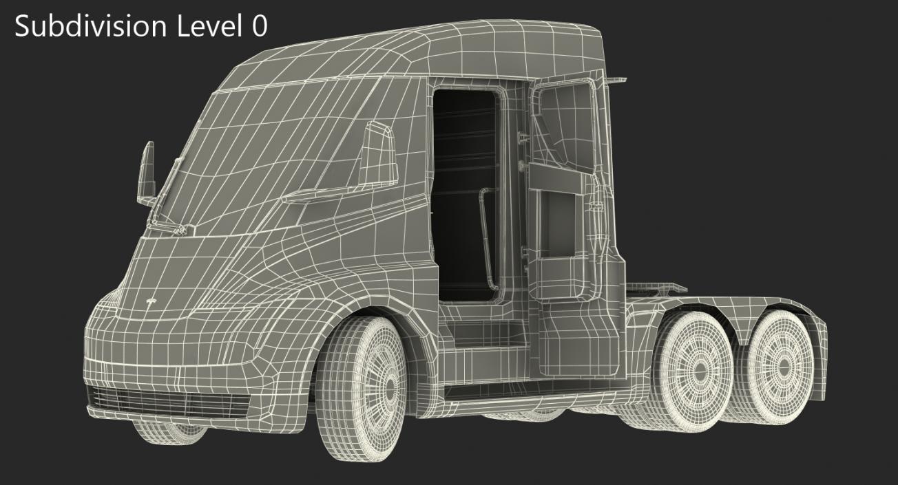 3D model Electric Semi Truck Tesla