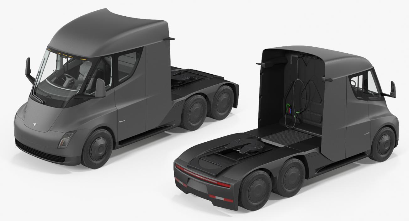 3D model Electric Semi Truck Tesla