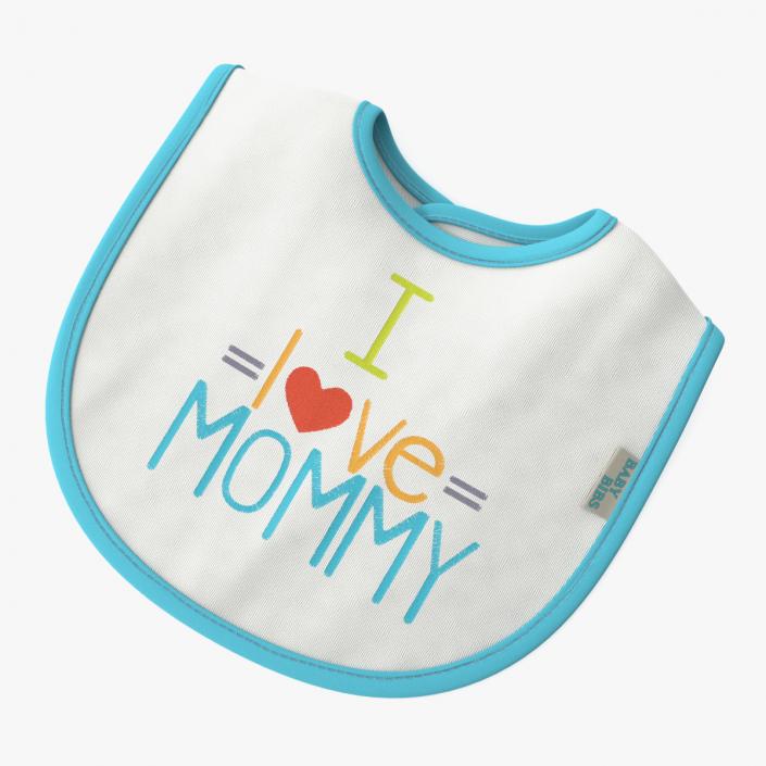 3D I Love Mommy Baby Bib