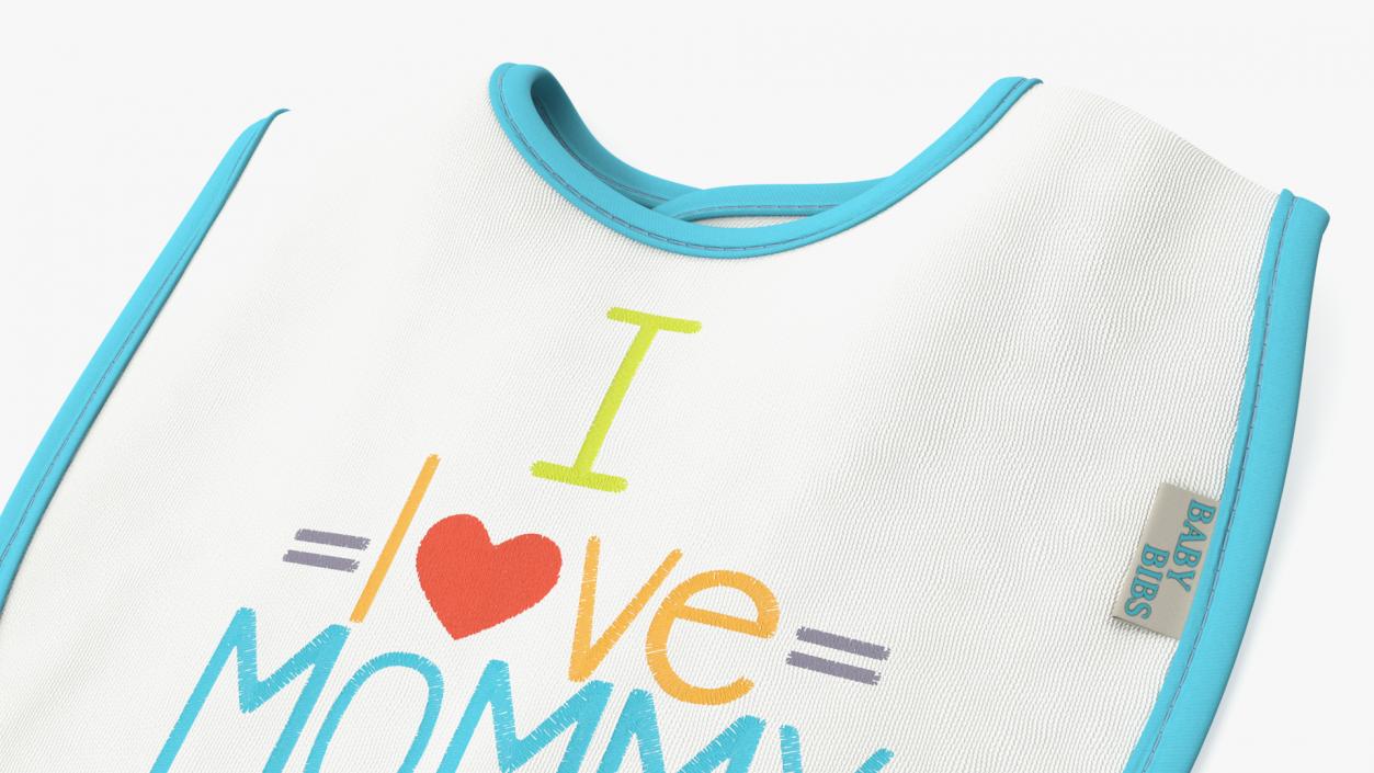 3D I Love Mommy Baby Bib