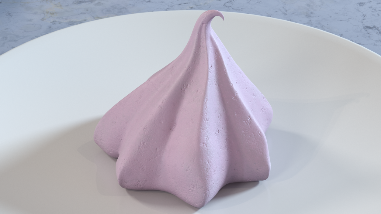 Small Cone Meringue Pink 3D model