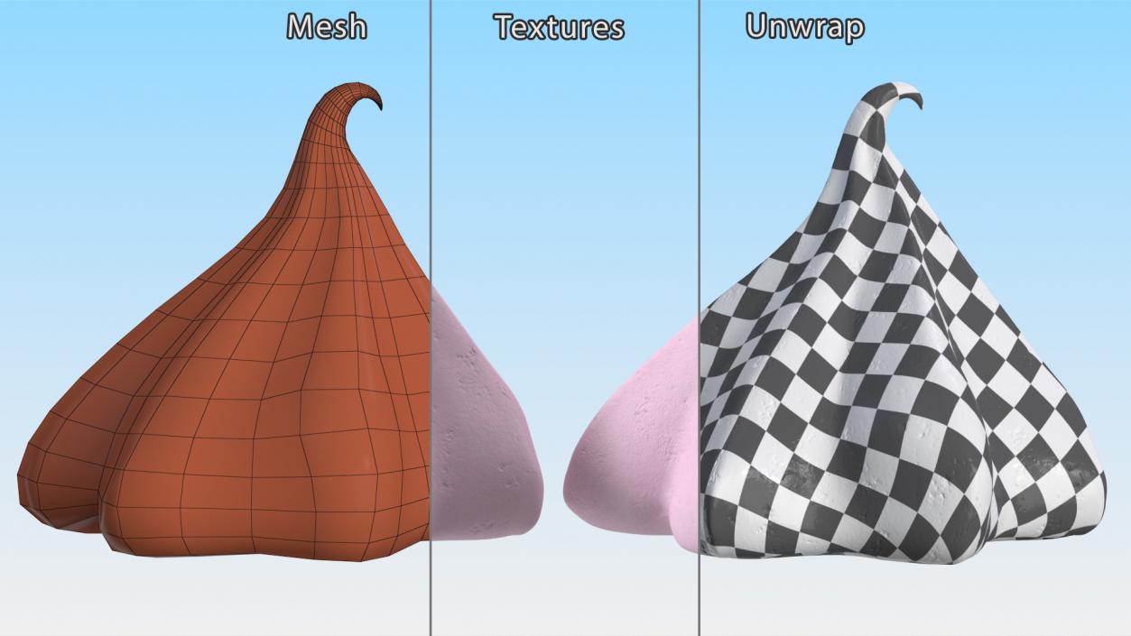 Small Cone Meringue Pink 3D model