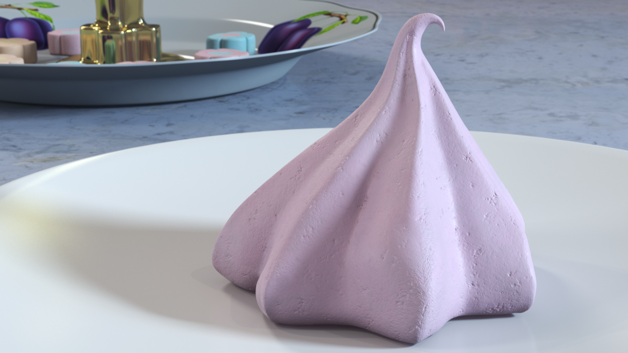 Small Cone Meringue Pink 3D model