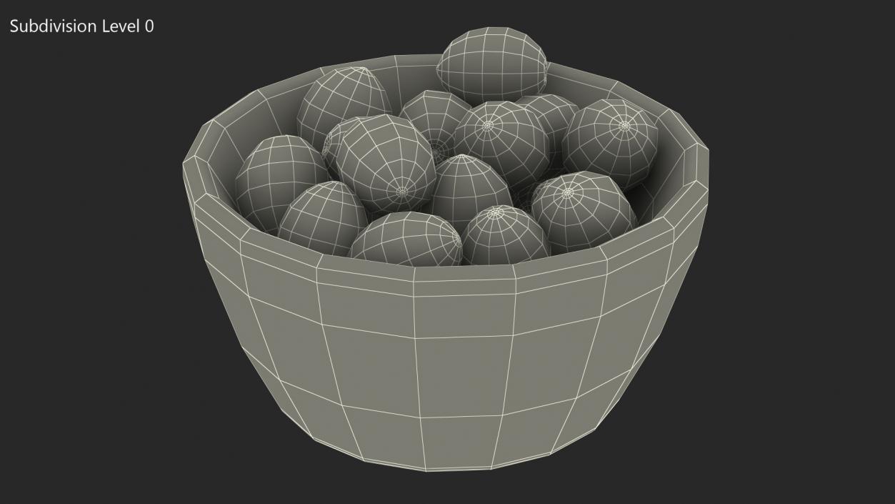 Bowl of Fresh Green Olives(1) 3D model