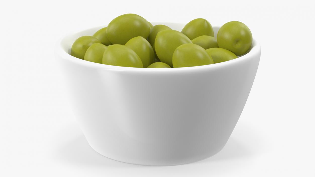 Bowl of Fresh Green Olives(1) 3D model