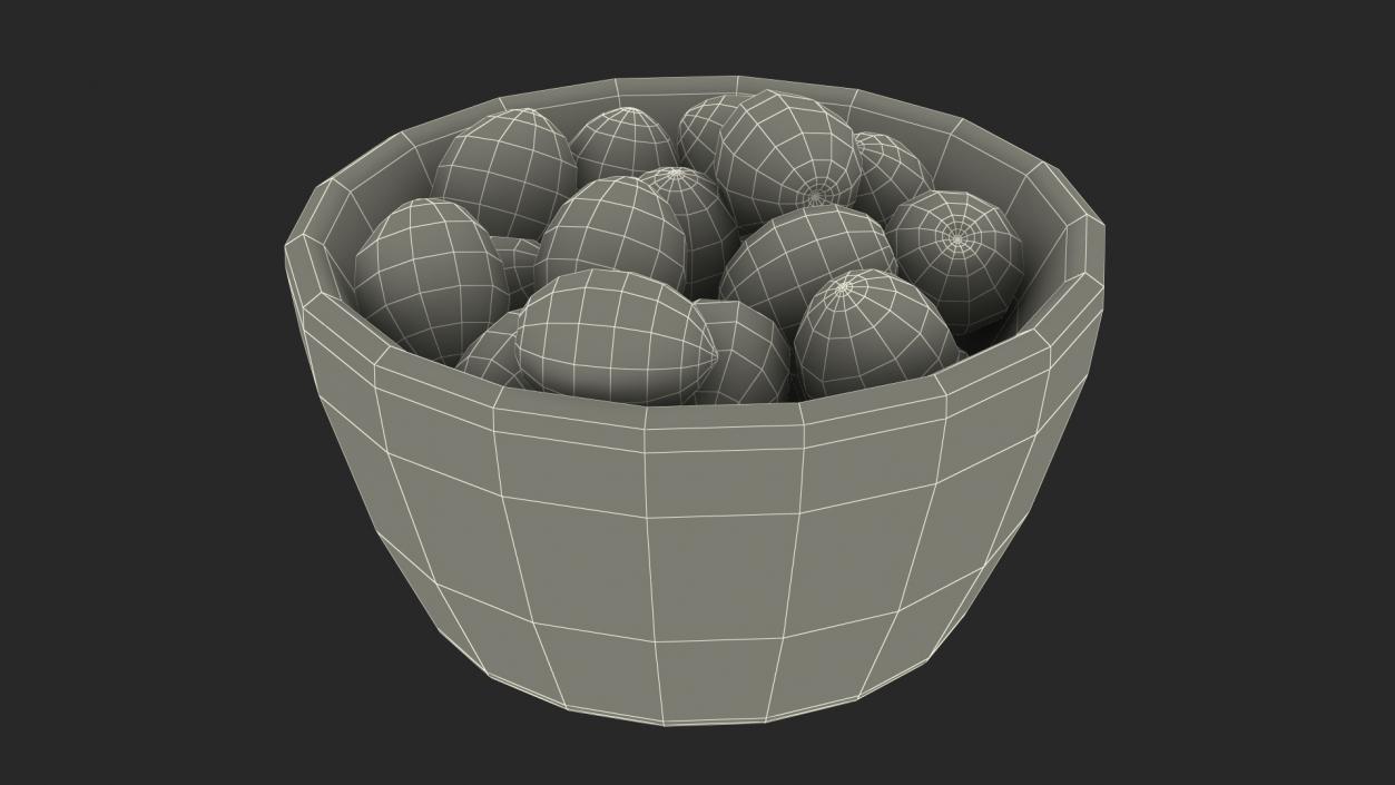 Bowl of Fresh Green Olives(1) 3D model