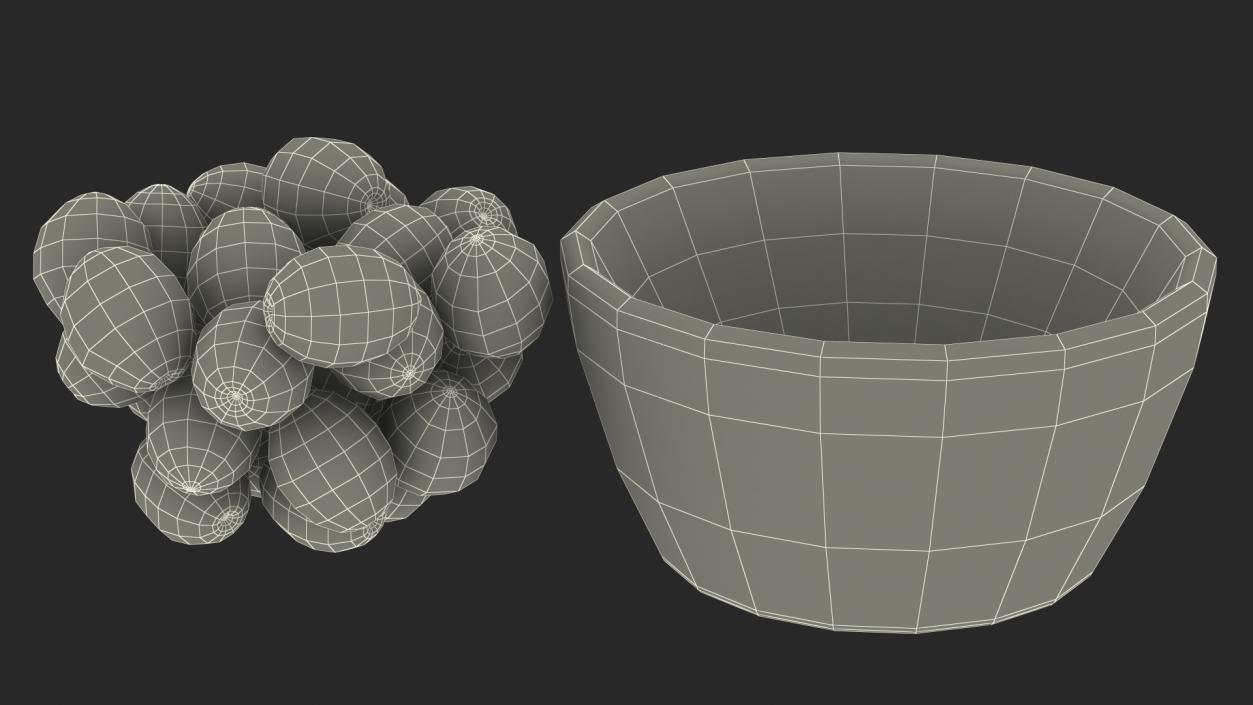 Bowl of Fresh Green Olives(1) 3D model