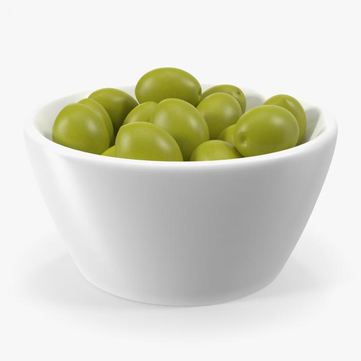 Bowl of Fresh Green Olives(1) 3D model