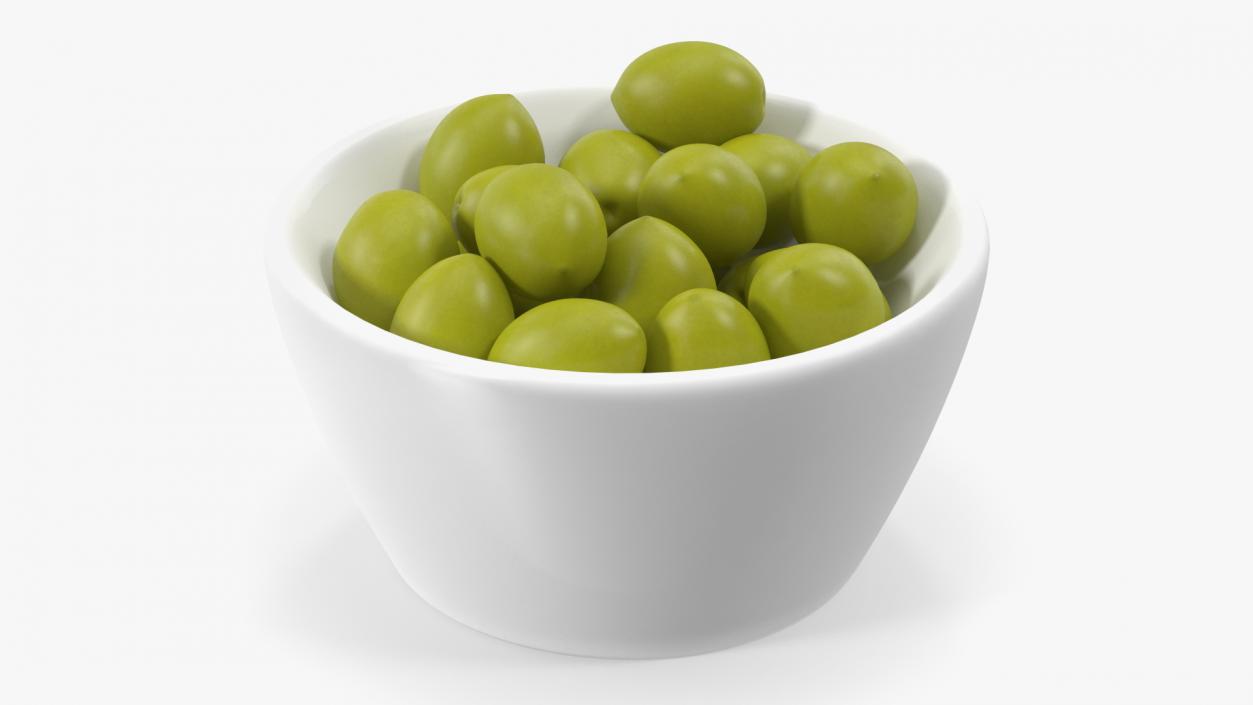 Bowl of Fresh Green Olives(1) 3D model