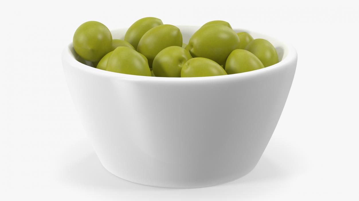 Bowl of Fresh Green Olives(1) 3D model