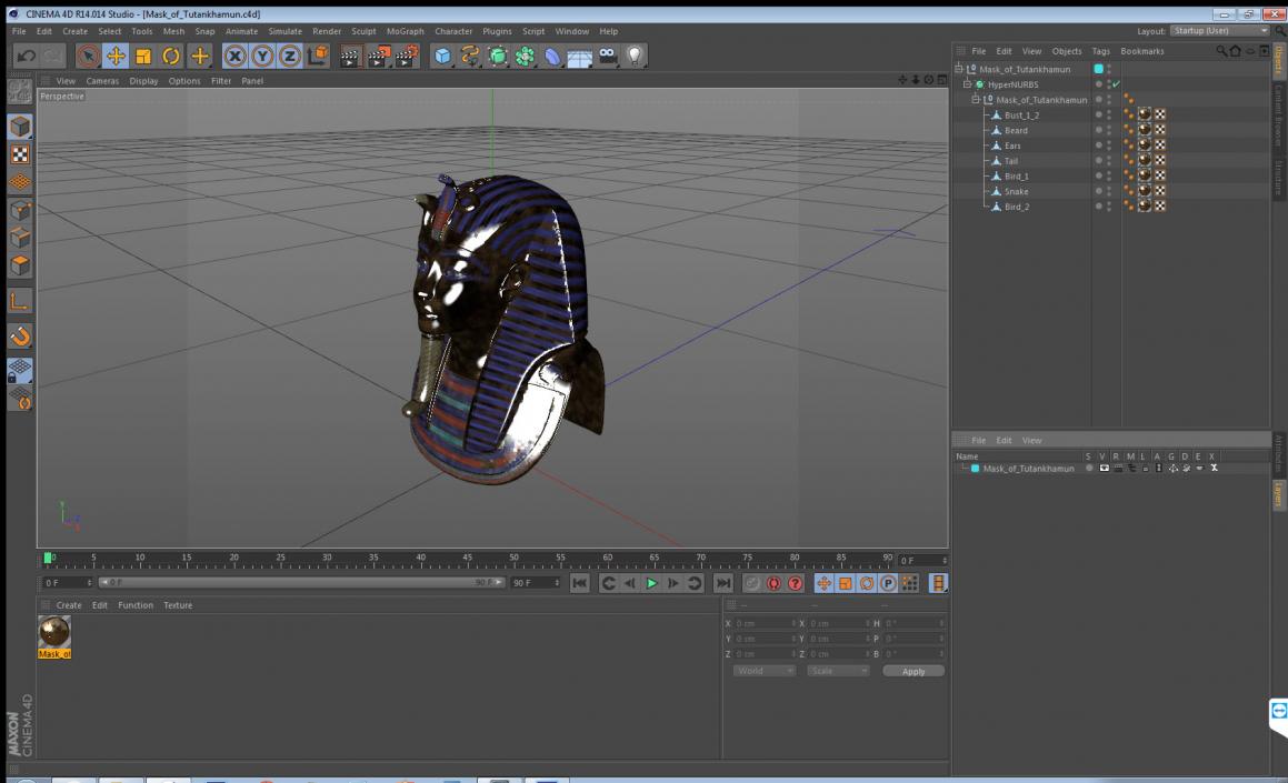 Mask of Tutankhamun 3D model