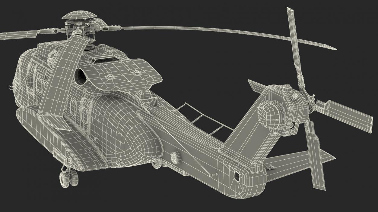 3D Civil Helicopter Generic Rigged