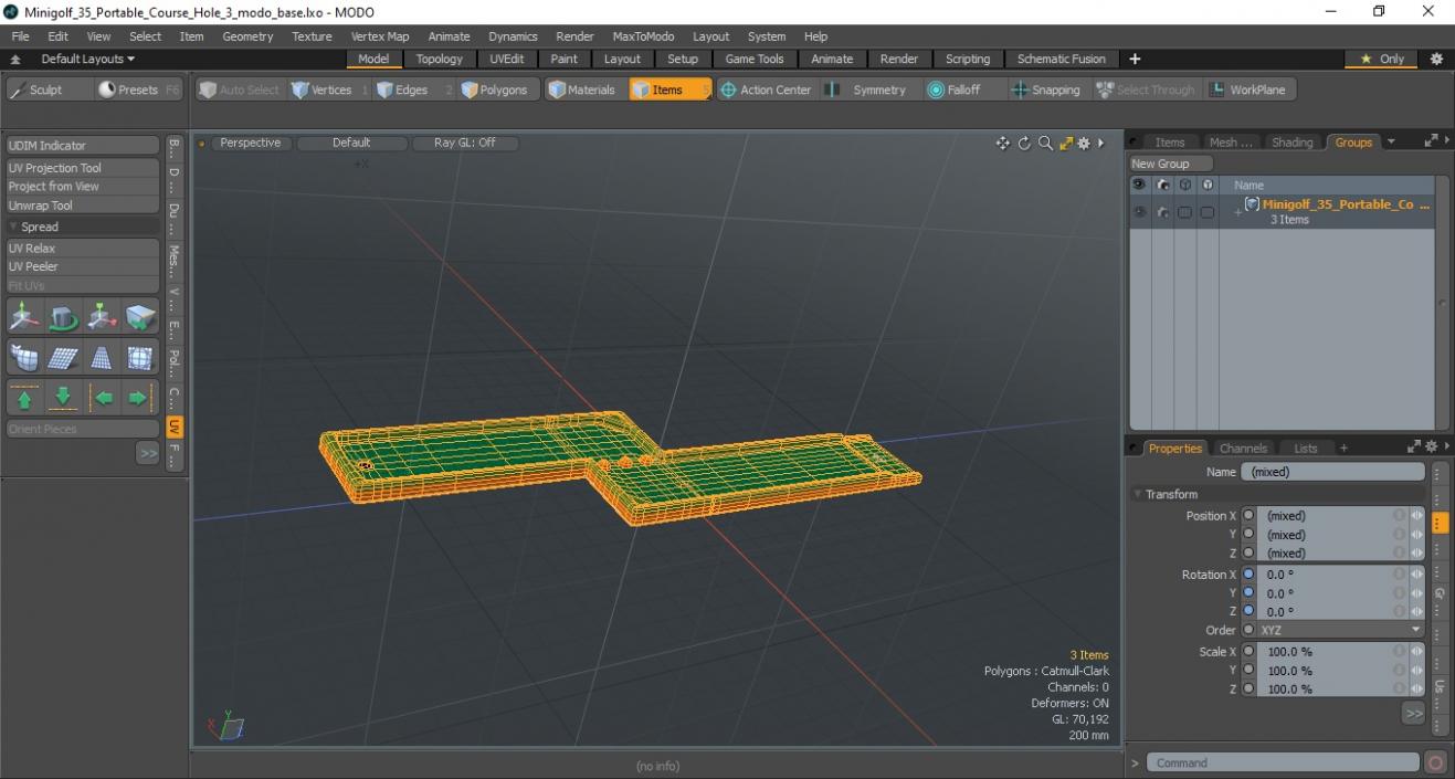 Minigolf 35 Portable Course Hole 3 3D model