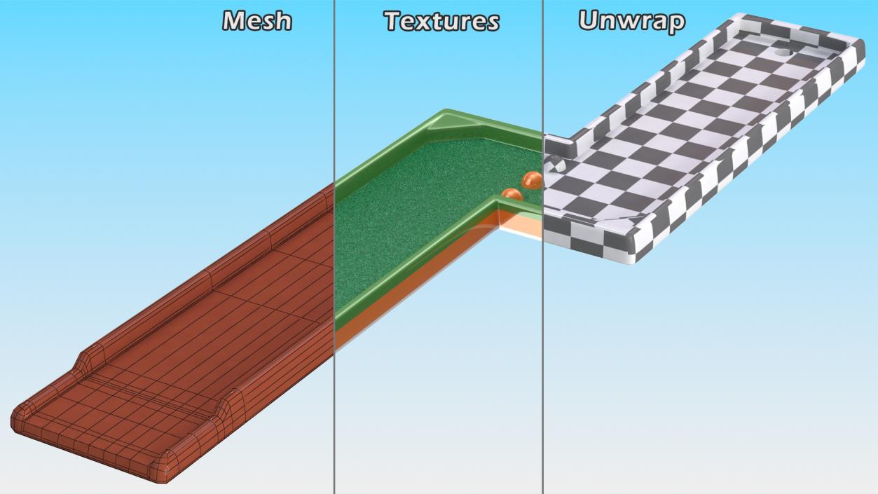 Minigolf 35 Portable Course Hole 3 3D model