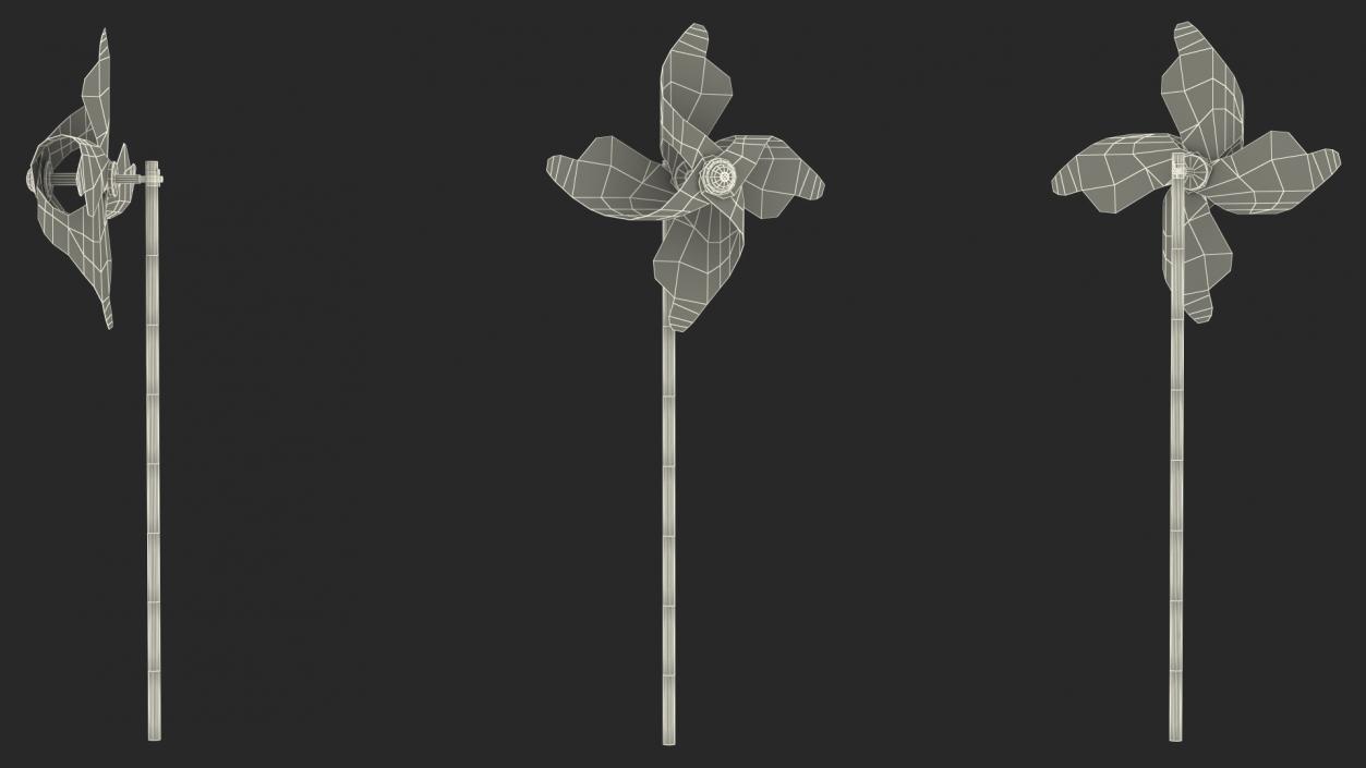 3D Pinwheel Blue model