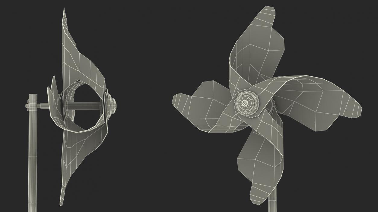 3D Pinwheel Blue model