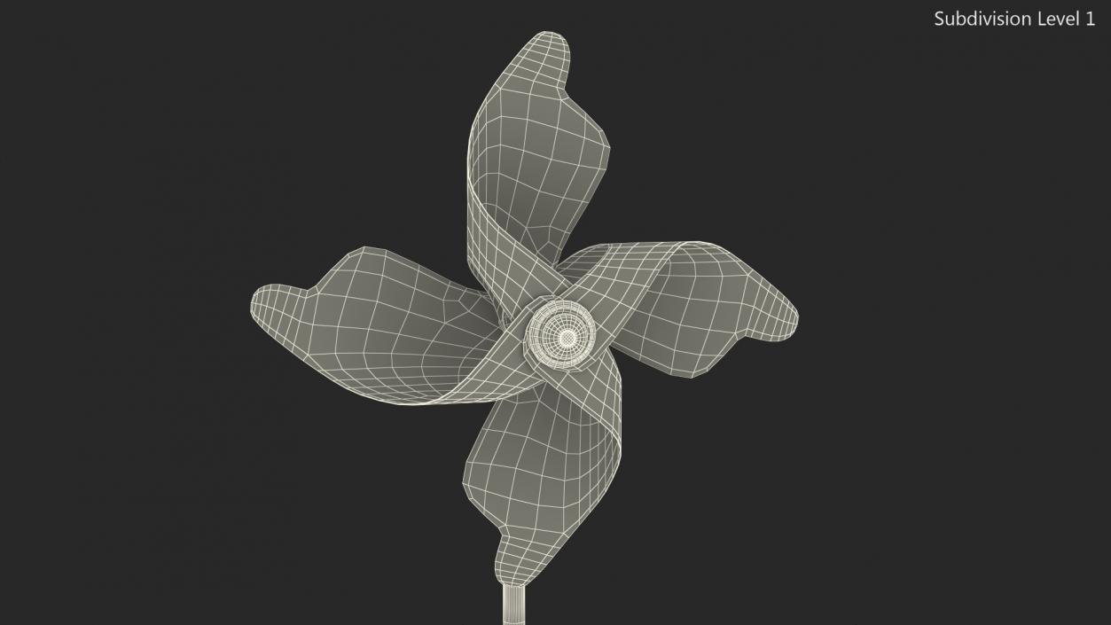 3D Pinwheel Blue model