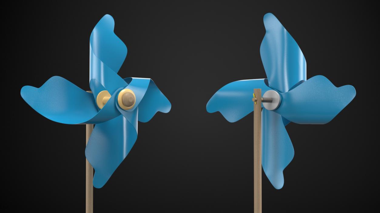 3D Pinwheel Blue model