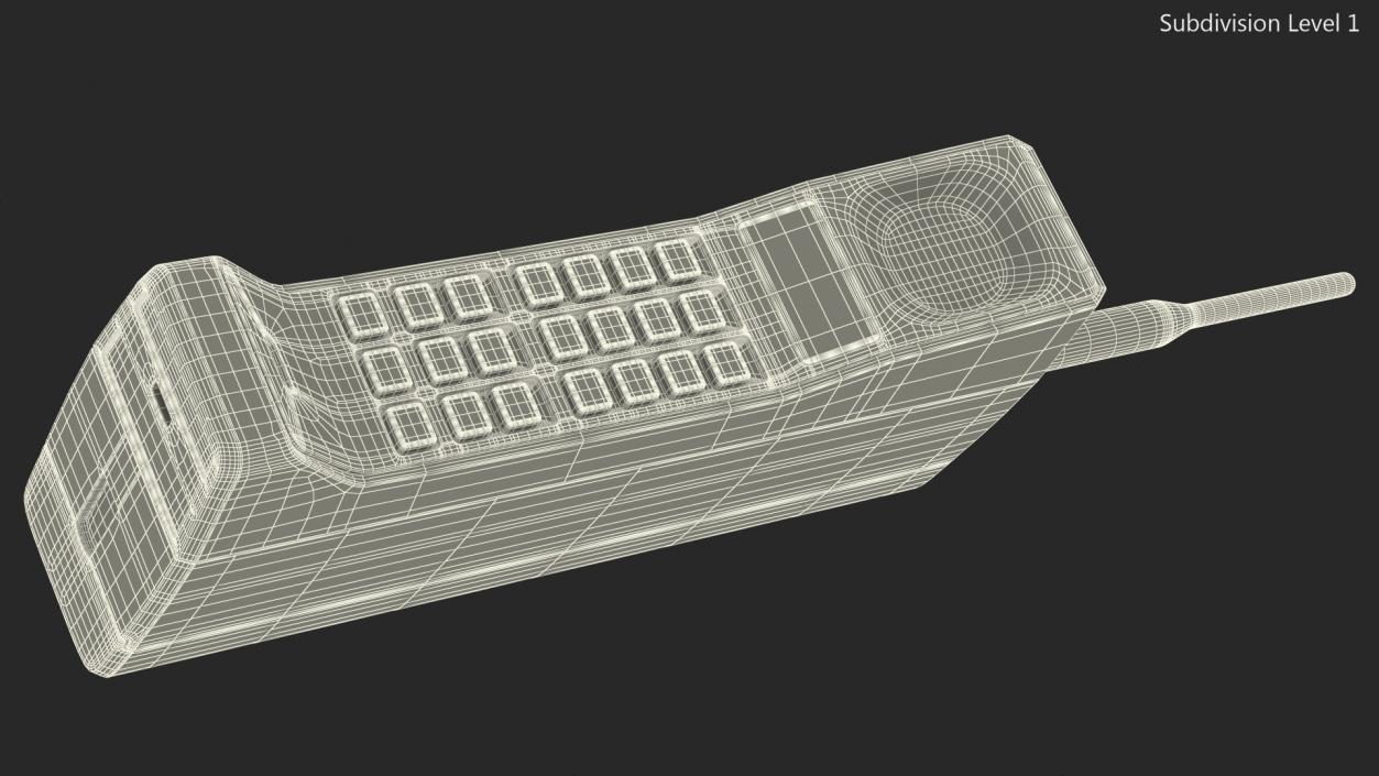 Motorola DynaTAC 8500X Cellular Phone 3D