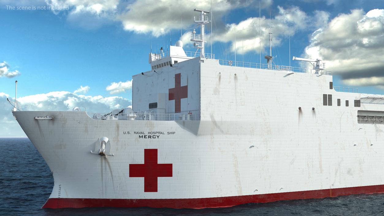 USNS Mercy T AH 19 Hospital Ship 3D