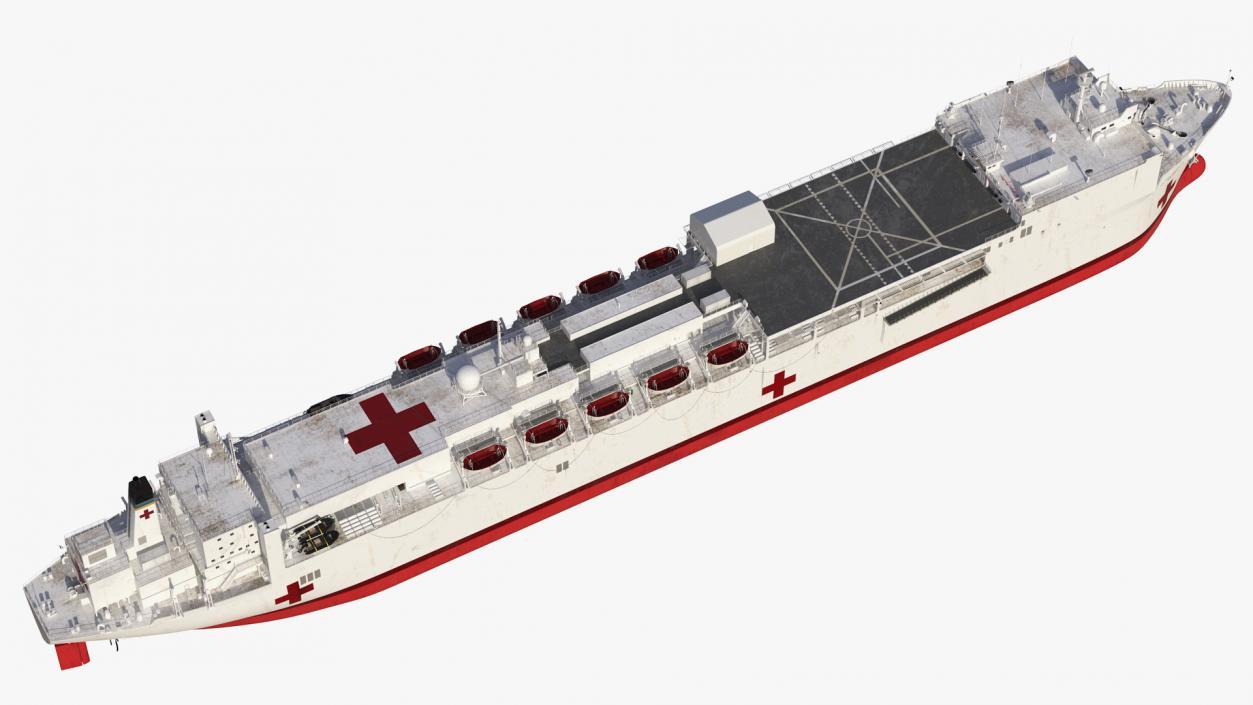 USNS Mercy T AH 19 Hospital Ship 3D