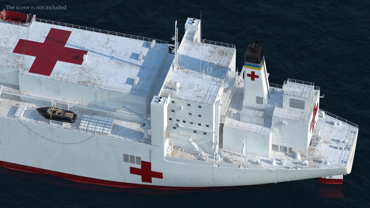 USNS Mercy T AH 19 Hospital Ship 3D